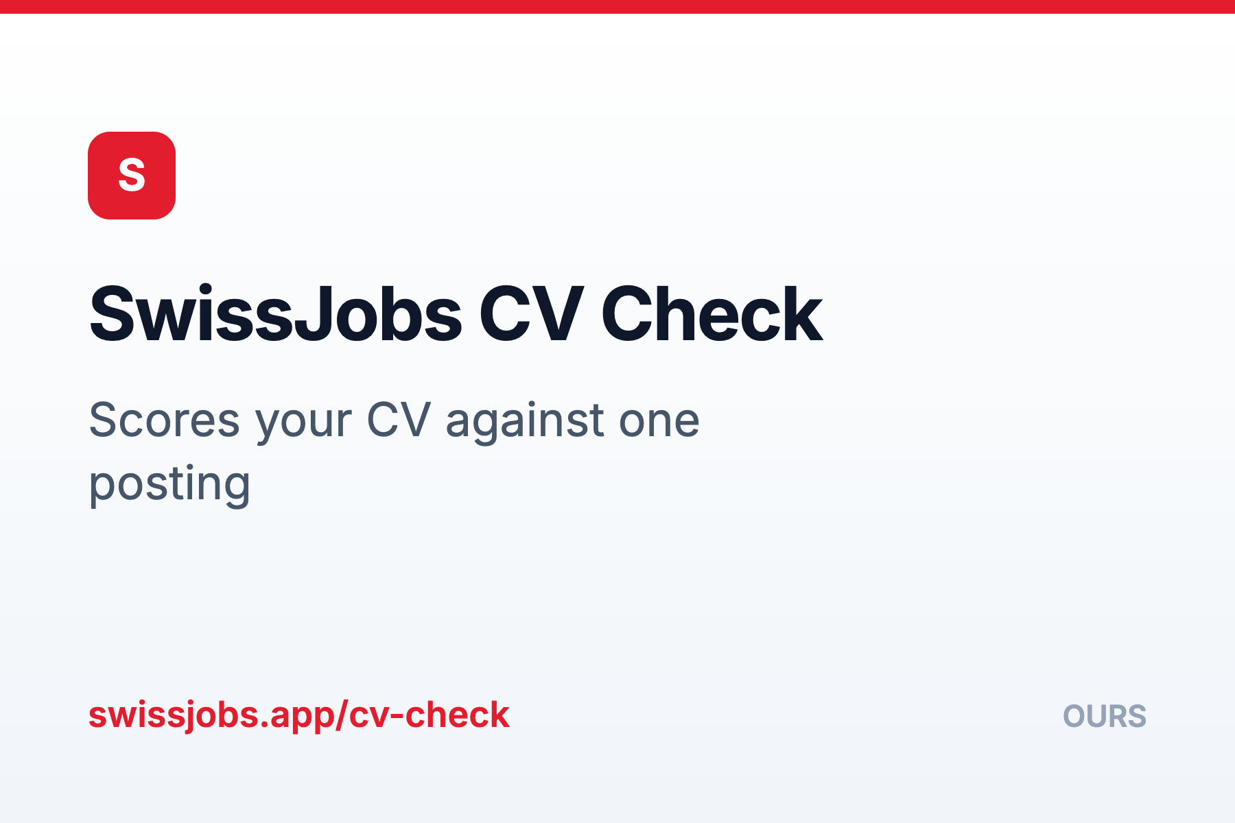 SwissJobs CV Check: Upload your CV and a job posting, and the tool generates a match, pinpointing the essential qualifications you're lacking. This algorithmic process is based on how Swiss recruiters evaluate candidates, taking into account not just keyword matches, but also specific requirements such as work permits and language proficiency.