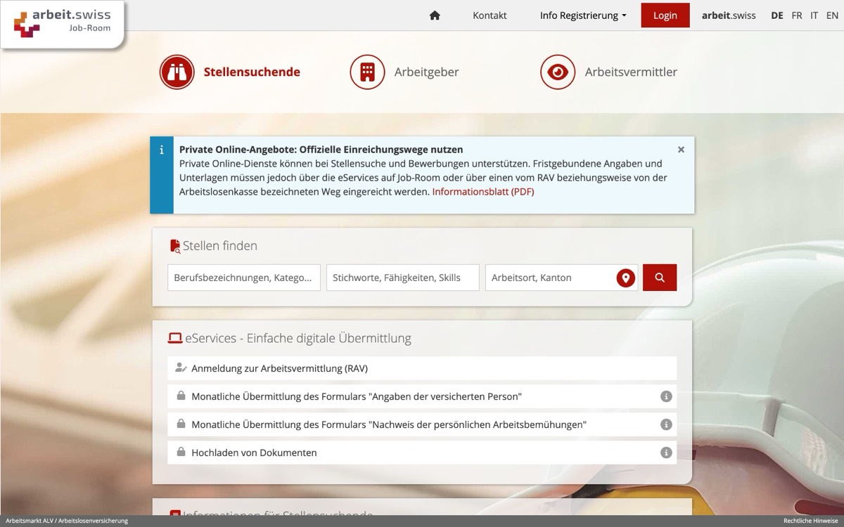 Job-Room (arbeit.swiss)